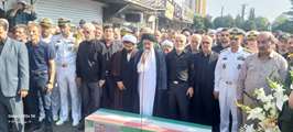 مراسم باشکوه تشییع پیکر پاک شهید گرانقدر امیرحسین سلیمزاده با حضور مدیرکل بنیاد مازندران در تنکابن برگزار شد