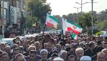 تشییع پیکر حاجیه خانم اسکندری مادر شهیدان والامقام مظفر در پاکدشت