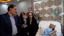 عیادت رئیس بنیاد شهید و امور ایثارگران از جانباز سرافراز حسین محمدی