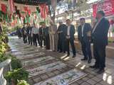 همزمان با هفته وقف؛ ادای احترام مدیران البرزی به شهدای جنگ رمضان و ۱۲ روزه