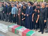 پیکر مطهر جانباز ۷۰ درصد «شهید حسین بهجت‌منش» در شریف‌آباد به خاک سپرده شد